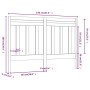 Bettkopfteil aus massivem Kiefernholz, 146 x 4 x 100 cm von vidaXL, Kopf- und Fußteile - Ref: Foro24-817790, Preis: 29,38 €, ...