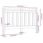 Bettkopfteil aus massivem Kiefernholz, 146 x 4 x 100 cm von vidaXL, Kopf- und Fußteile - Ref: Foro24-817790, Preis: 29,12 €, ...