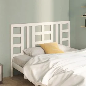 Solid white pine wood bed headboard 146x4x100 cm by vidaXL, Headboards and footboards - Ref: Foro24-817841, Price: 44,66 €, D...