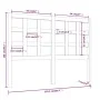 Bettkopfteil aus massivem Kiefernholz, 125,5 x 4 x 100 cm von vidaXL, Kopf- und Fußteile - Ref: Foro24-817880, Preis: 28,53 €...
