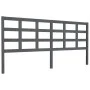 Solid gray pine wood bed headboard 205.5x4x100 cm by vidaXL, Headboards and footboards - Ref: Foro24-817912, Price: 35,54 €, ...