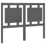 Solid gray pine wood bed headboard 125.5x4x100 cm by vidaXL, Headboards and footboards - Ref: Foro24-817932, Price: 49,43 €, ...