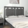 Solid gray pine wood bed headboard 125.5x4x100 cm by vidaXL, Headboards and footboards - Ref: Foro24-817932, Price: 49,43 €, ...