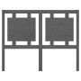 Solid gray pine wood bed headboard 125.5x4x100 cm by vidaXL, Headboards and footboards - Ref: Foro24-817932, Price: 49,43 €, ...
