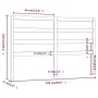 Cabecero de cama madera maciza de pino negro 126x4x100 cm de vidaXL, Cabeceros y pies de cama - Ref: Foro24-817634, Precio: 2...