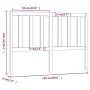 Bettkopfteil aus massivem grauem Kiefernholz, 126 x 4 x 100 cm von vidaXL, Kopf- und Fußteile - Ref: Foro24-817732, Preis: 28...