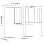 Cabecero de cama madera maciza de pino gris 126x4x100 cm de vidaXL, Cabeceros y pies de cama - Ref: Foro24-817732, Precio: 28...