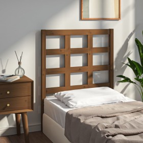 Solid pine wood bed headboard honey brown 80.5x4x100 cm by vidaXL, Headboards and footboards - Ref: Foro24-817868, Price: 34,...