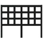 Solid black pine wood bed headboard 125.5x4x100 cm by vidaXL, Headboards and footboards - Ref: Foro24-817884, Price: 30,07 €,...