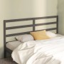 Bettkopfteil aus massivem grauem Kiefernholz, 206 x 4 x 100 cm von vidaXL, Kopf- und Fußteile - Ref: Foro24-817662, Preis: 46...