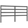 Solid gray pine wood bed headboard 206x4x100 cm by vidaXL, Headboards and footboards - Ref: Foro24-817662, Price: 45,54 €, Di...