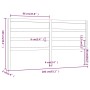 Bettkopfteil aus massivem grauem Kiefernholz, 206 x 4 x 100 cm von vidaXL, Kopf- und Fußteile - Ref: Foro24-817662, Preis: 46...