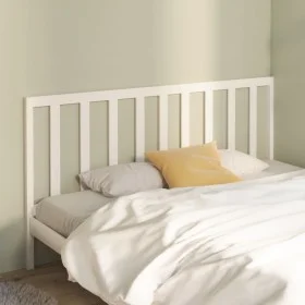 Solid white pine wood bed headboard 206x4x100 cm by vidaXL, Headboards and footboards - Ref: Foro24-817761, Price: 34,64 €, D...