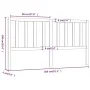 Cabecero de cama madera maciza de pino blanco 206x4x100 cm de vidaXL, Cabeceros y pies de cama - Ref: Foro24-817761, Precio: ...