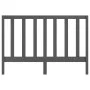 Solid gray pine wood bed headboard 146x4x100 cm by vidaXL, Headboards and footboards - Ref: Foro24-817692, Price: 31,44 €, Di...