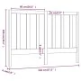 Bettkopfteil aus massivem grauem Kiefernholz, 146 x 4 x 100 cm von vidaXL, Kopf- und Fußteile - Ref: Foro24-817692, Preis: 31...