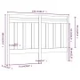 Cabecero de cama madera maciza de pino blanco 156x4x100 cm de vidaXL, Cabeceros y pies de cama - Ref: Foro24-817796, Precio: ...
