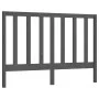 Solid gray pine wood bed headboard 141x4x100 cm by vidaXL, Headboards and footboards - Ref: Foro24-817687, Price: 45,33 €, Di...
