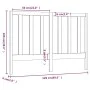Bettkopfteil aus massivem grauem Kiefernholz, 126 x 4 x 100 cm von vidaXL, Kopf- und Fußteile - Ref: Foro24-817682, Preis: 44...