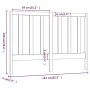 Solid gray pine wood bed headboard 141x4x100 cm by vidaXL, Headboards and footboards - Ref: Foro24-817687, Price: 45,33 €, Di...