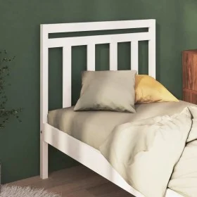 Solid white pine wood bed headboard 106x4x100 cm by vidaXL, Headboards and footboards - Ref: Foro24-817776, Price: 44,32 €, D...