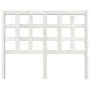 Solid white pine wood bed headboard 125.5x4x100 cm by vidaXL, Headboards and footboards - Ref: Foro24-817881, Price: 36,86 €,...