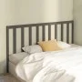 Cabecero de cama madera maciza de pino gris 206x4x100 cm de vidaXL, Cabeceros y pies de cama - Ref: Foro24-817712, Precio: 36...