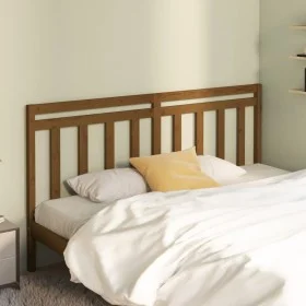 Honey brown solid pine wood bed headboard 206x4x100 cm by vidaXL, Headboards and footboards - Ref: Foro24-817813, Price: 35,5...