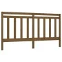 Cabecero de cama madera maciza de pino marrón miel 206x4x100 cm de vidaXL, Cabeceros y pies de cama - Ref: Foro24-817813, Pre...