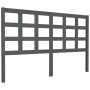 Bettkopfteil aus massivem grauem Kiefernholz, 156 x 4 x 100 cm von vidaXL, Kopf- und Fußteile - Ref: Foro24-817897, Preis: 46...