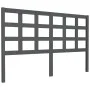 Bettkopfteil aus massivem grauem Kiefernholz, 156 x 4 x 100 cm von vidaXL, Kopf- und Fußteile - Ref: Foro24-817897, Preis: 45...