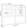 Bettkopfteil aus massivem grauem Kiefernholz, 156 x 4 x 100 cm von vidaXL, Kopf- und Fußteile - Ref: Foro24-817897, Preis: 46...