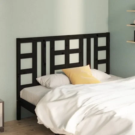 Cabecero de cama madera maciza de pino negro 166x4x100 cm de vidaXL, Cabeceros y pies de cama - Ref: Foro24-817854, Precio: 4...