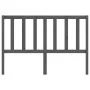 Cabecero de cama madera maciza de pino gris 156x4x100 cm de vidaXL, Cabeceros y pies de cama - Ref: Foro24-817747, Precio: 48...