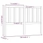 Cabecero de cama madera maciza de pino gris 156x4x100 cm de vidaXL, Cabeceros y pies de cama - Ref: Foro24-817747, Precio: 48...