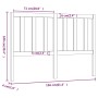 Solid gray pine wood bed headboard 156x4x100 cm by vidaXL, Headboards and footboards - Ref: Foro24-817747, Price: 49,02 €, Di...