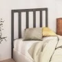 Cabecero de cama madera maciza de pino gris 106x4x100 cm de vidaXL, Cabeceros y pies de cama - Ref: Foro24-817727, Precio: 21...
