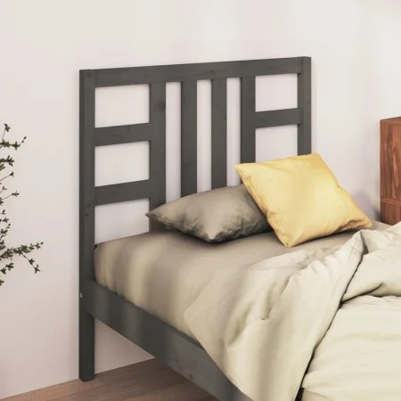 Bettkopfteil aus massivem grauem Kiefernholz, 96 x 4 x 100 cm von vidaXL, Kopf- und Fußteile - Ref: Foro24-817822, Preis: 32,...