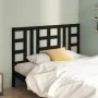 Cabecero de cama madera maciza de pino negro 126x4x100 cm de vidaXL, Cabeceros y pies de cama - Ref: Foro24-817834, Precio: 3...