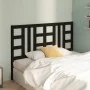 Cabecero de cama madera maciza de pino negro 126x4x100 cm de vidaXL, Cabeceros y pies de cama - Ref: Foro24-817834, Precio: 3...
