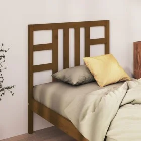Honey brown solid pine wood bed headboard 81x4x100 cm by vidaXL, Headboards and footboards - Ref: Foro24-817818, Price: 24,01...