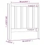 Bettkopfteil aus massivem Kiefernholz in Honigbraun, 96 x 4 x 100 cm von vidaXL, Kopf- und Fußteile - Ref: Foro24-817673, Pre...