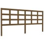 Honey brown solid pine wood bed headboard 205x4x100 cm by vidaXL, Headboards and footboards - Ref: Foro24-817913, Price: 37,2...
