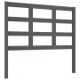 Cabecero de cama madera maciza de pino gris 105,5x4x100 cm de vidaXL, Cabeceros y pies de cama - Ref: Foro24-817877, Precio: ...