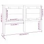 Bettkopfteil aus massivem Kiefernholz, 155,5 x 4 x 100 cm von vidaXL, Kopf- und Fußteile - Ref: Foro24-817945, Preis: 57,60 €...