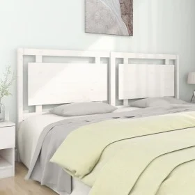 Solid white pine wood bed headboard 205.5x4x100 cm by vidaXL, Headboards and footboards - Ref: Foro24-817961, Price: 57,25 €,...