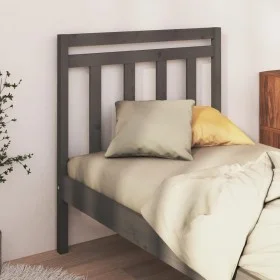 Bettkopfteil aus massivem grauem Kiefernholz, 96 x 4 x 100 cm von vidaXL, Kopf- und Fußteile - Ref: Foro24-817772, Preis: 25,...