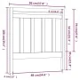 Bettkopfteil aus massivem grauem Kiefernholz, 96 x 4 x 100 cm von vidaXL, Kopf- und Fußteile - Ref: Foro24-817772, Preis: 25,...
