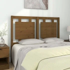 Solid pine wood bed headboard honey brown 125.5x4x100 cm by vidaXL, Headboards and footboards - Ref: Foro24-817933, Price: 51...