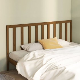 Honey brown solid pine wood bed headboard 206x4x100 cm by vidaXL, Headboards and footboards - Ref: Foro24-817713, Price: 51,6...